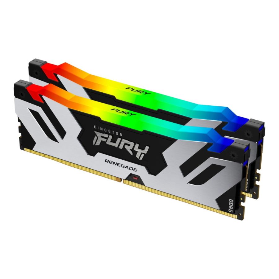Kingston technology fury 32gb 6400mt/s ddr5 cl32 dimm (kit da 2) renegade rgb