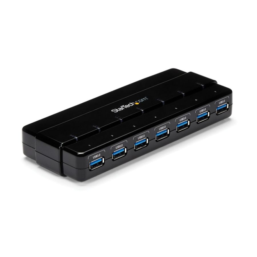 Startech.com hub usb 3.0 a 7 porte alimentato - perno e concentratore usb 3.0 ultra veloce - nero