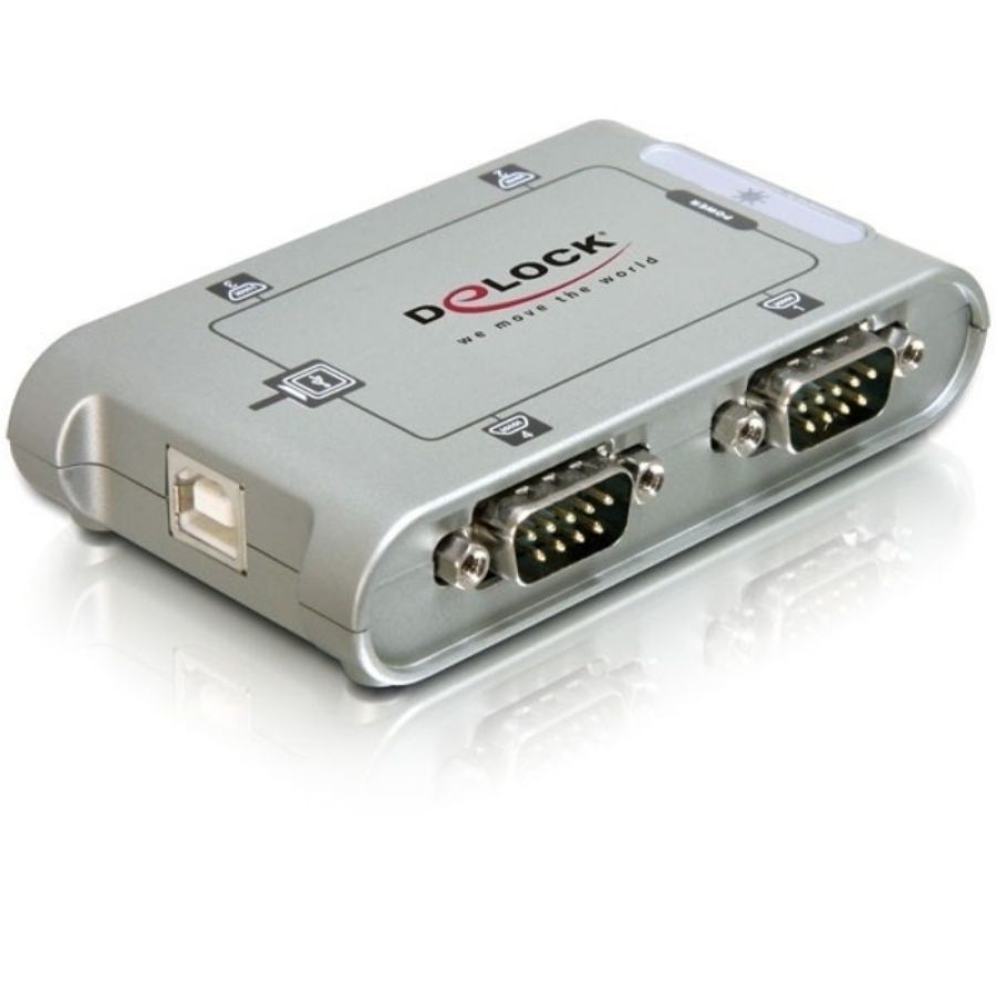 Delock 4 port usb 2.0 serial hub argento