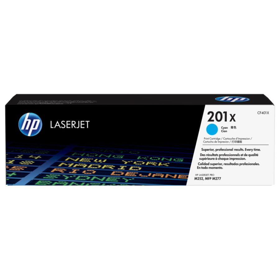 Hp cartuccia toner originale ciano ad alta capacità laserjet 201x