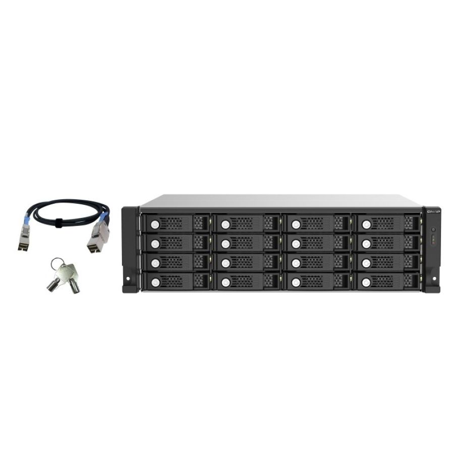 Qnap tl-r1620sep-rp custodia per disco rigido (hdd) nero, grigio 2.5/3.5\