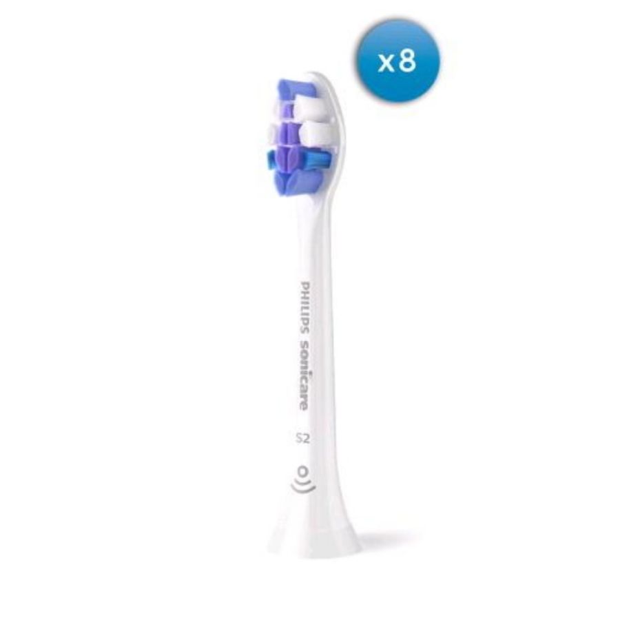 Philips hx6058/87 testine di ricambio per spazzolino sonicare bianco conf 8 pz.