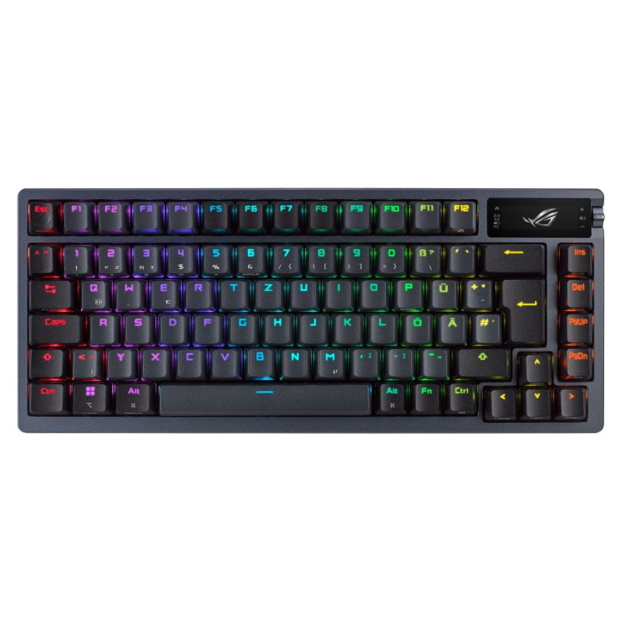 Asus rog azoth tastiera usb + rf wireless + bluetooth qwerty nero