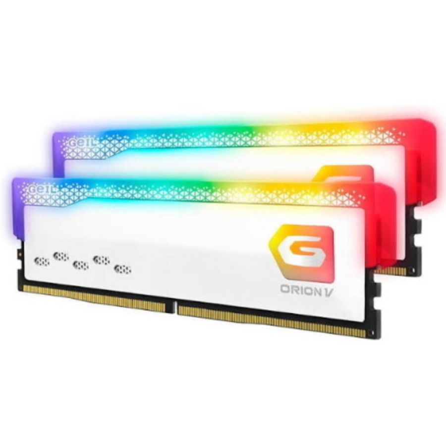 Geil orion v rgb 32gb 2 x 16gb ddr5 6.400mhz dimm white