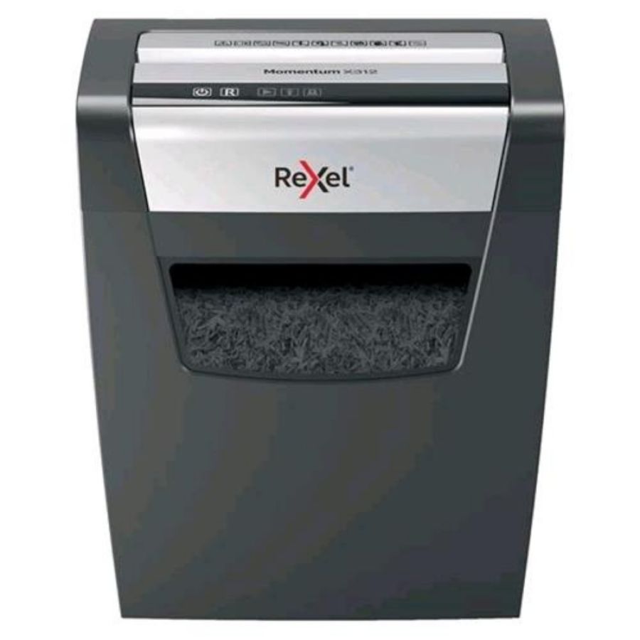 Rexel momentum x312 distruggidocumenti a frammento cestino 23lt capacita` 12 fogli col. grigio