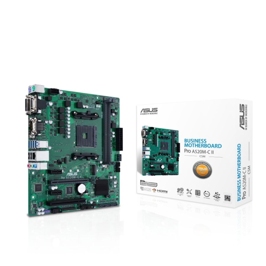 Asus pro a520m-c ii/csm amd a520 socket am4 micro atx