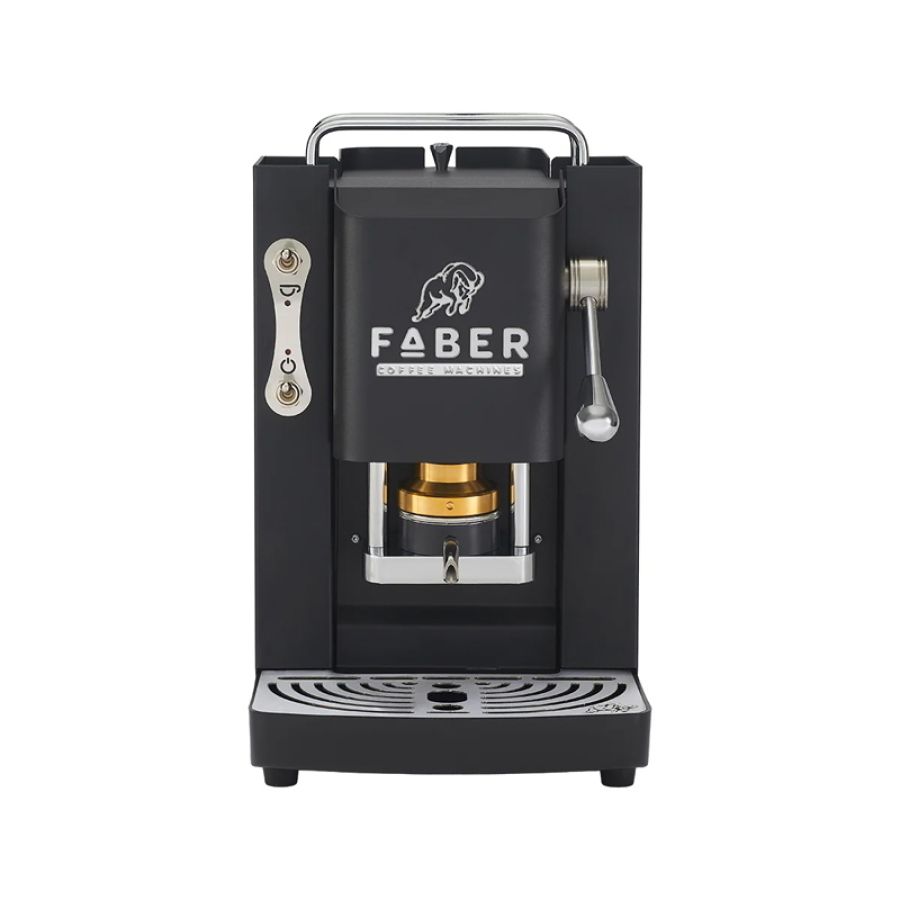 Faber pro deluxe 3.0 black chrome - macchina caffÃ? a cialde - elettrovalvola - portacialda estraibile