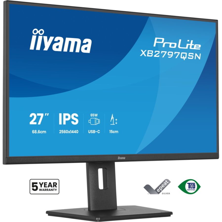 Iiyama prolite xb2797qsn-b1 monitor pc 68,6 cm (27\) 2560 x 1440 pixel quad hd lcd nero