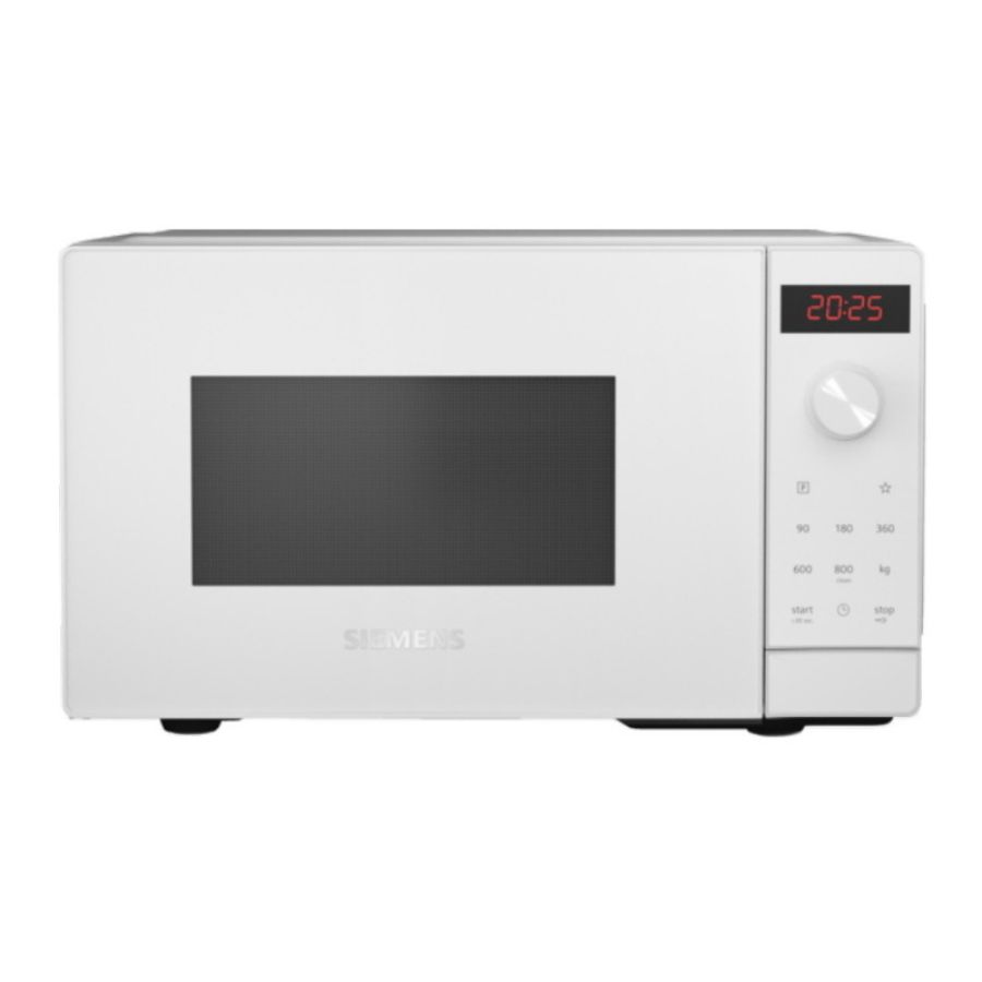 Siemens iq700 ff023lmw0 forno a microonde bianco solo microonde superficie piana 20 l 800 w