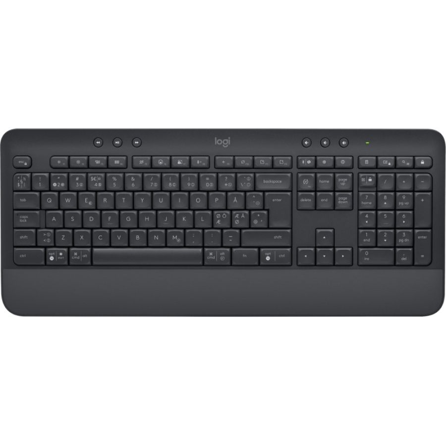 Logitech signature k650 tastiera ufficio bluetooth qwerty danese, finlandese, nordic, svedese grafite