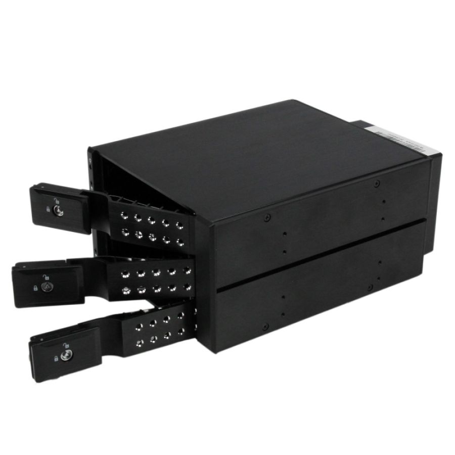 Startech.com scheda backplane per rack portatili hot-swap trayless in alluminio 3 alloggiamenti per sas ii/sata iii 3,5\- hdd 6