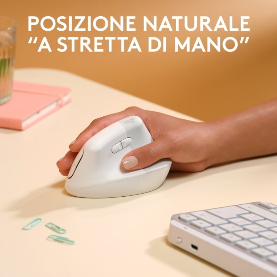 Logitech lift for mac mouse ufficio mano destra rf senza fili + bluetooth ottico 4000 dpi