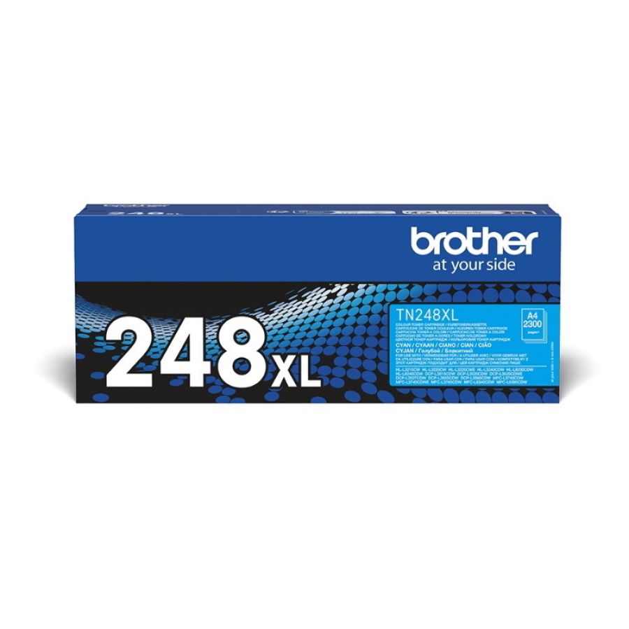 Brother tn-248xlc cartuccia toner 1 pz originale ciano