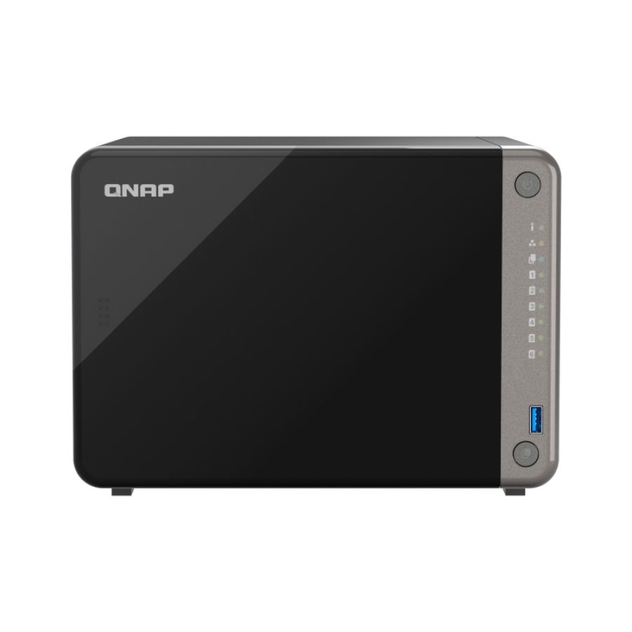 Qnap ts-ai642-8g server nas e di archiviazione tower collegamento ethernet lan nero cortex-a76