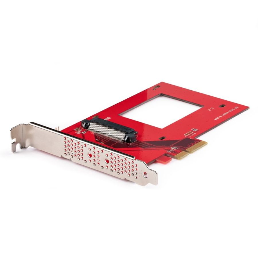 Startech.com scheda adattatore da u.3 a pcie, adattatore pcie 4.0 x4 per ssd u.3 nvme da 2,5\, scheda aggiuntiva pci express
