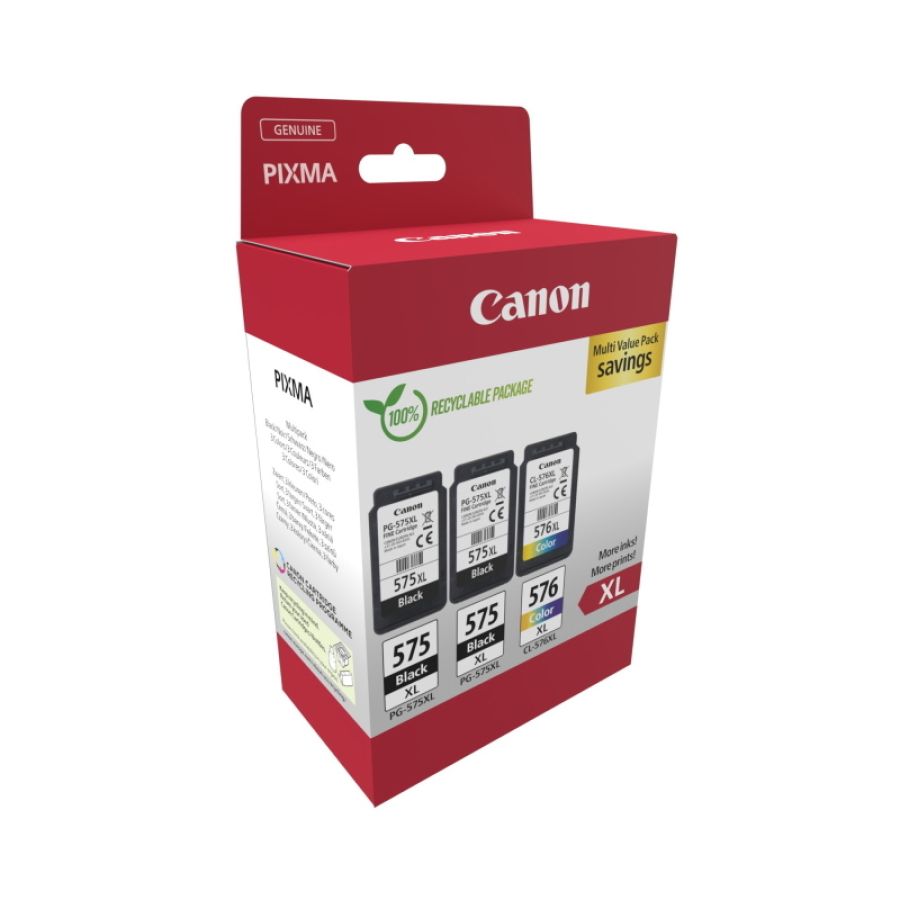 Canon 5437c004 cartuccia d\`inchiostro 3 pz originale resa elevata (xl) nero, ciano, magenta, giallo