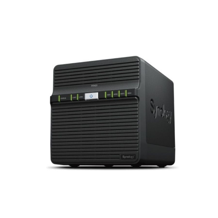 Synology diskstation ds423 server nas e di archiviazione collegamento ethernet lan nero rtd1619b