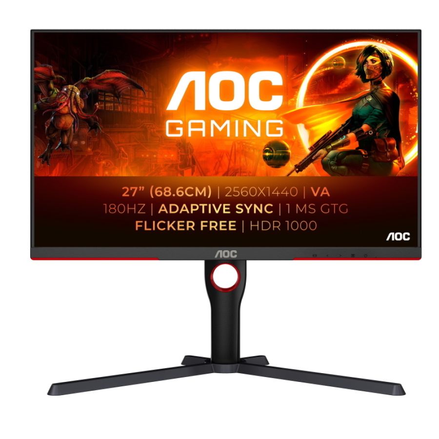 Aoc g3 q27g3xmn/bk monitor pc 68,6 cm (27\) 2560 x 1440 pixel 2k ultra hd led nero