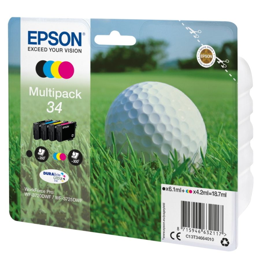 Epson golf ball multipack 4-colours 34 durabrite ultra ink