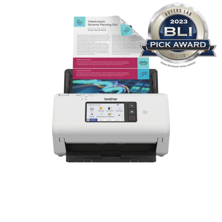 Brother ads-4700w scanner scanner con adf + alimentatore di fogli 600 x 600 dpi a4 nero, bianco