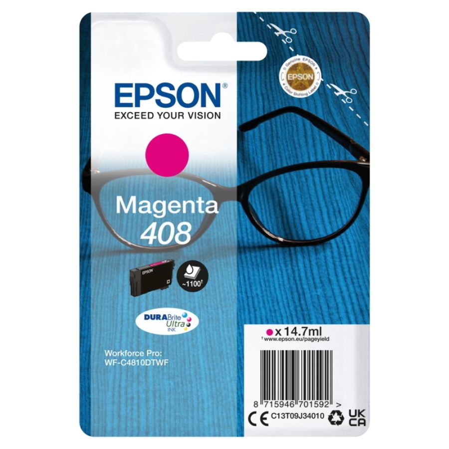 Epson singlepack magenta 408 durabrite ultra ink