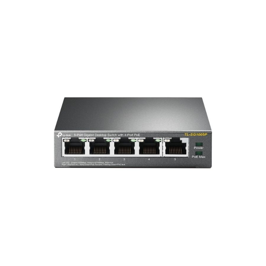 Tp-link tl-sg1005p non gestito gigabit ethernet (10/100/1000) supporto power over ethernet (poe) nero