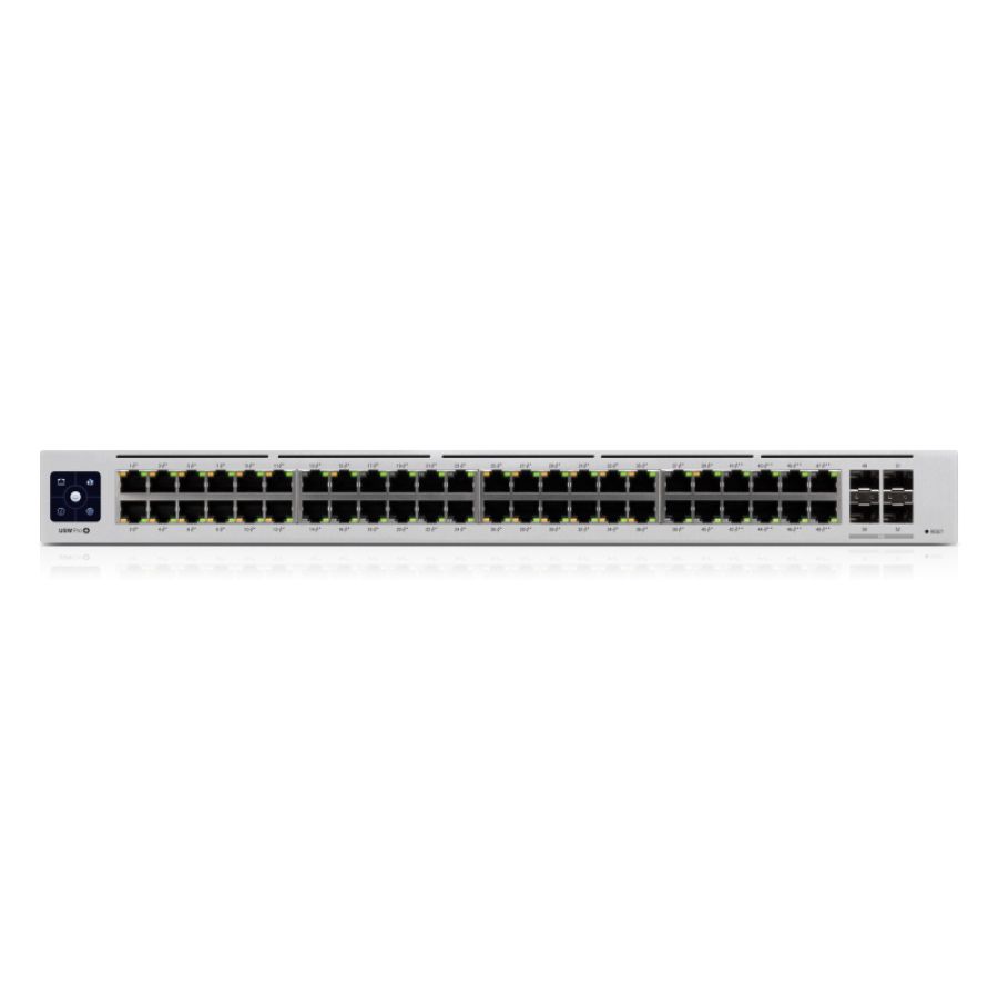 Ubiquiti unifi pro 48-port poe gestito l2/l3 gigabit ethernet (10/100/1000) supporto power over ethernet (poe) 1u argento