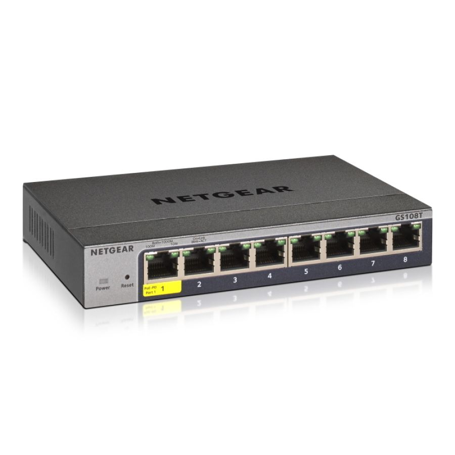 Netgear gs108tv3 gestito l2 gigabit ethernet (10/100/1000) grigio