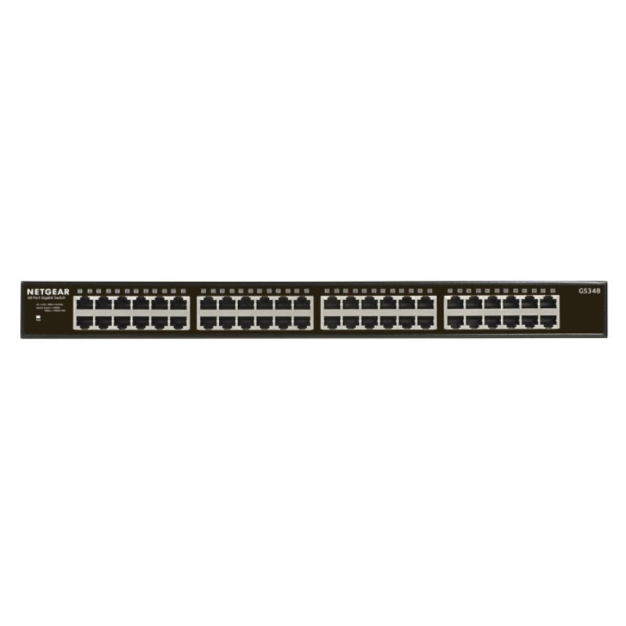 Netgear gs348 non gestito gigabit ethernet (10/100/1000) 1u nero