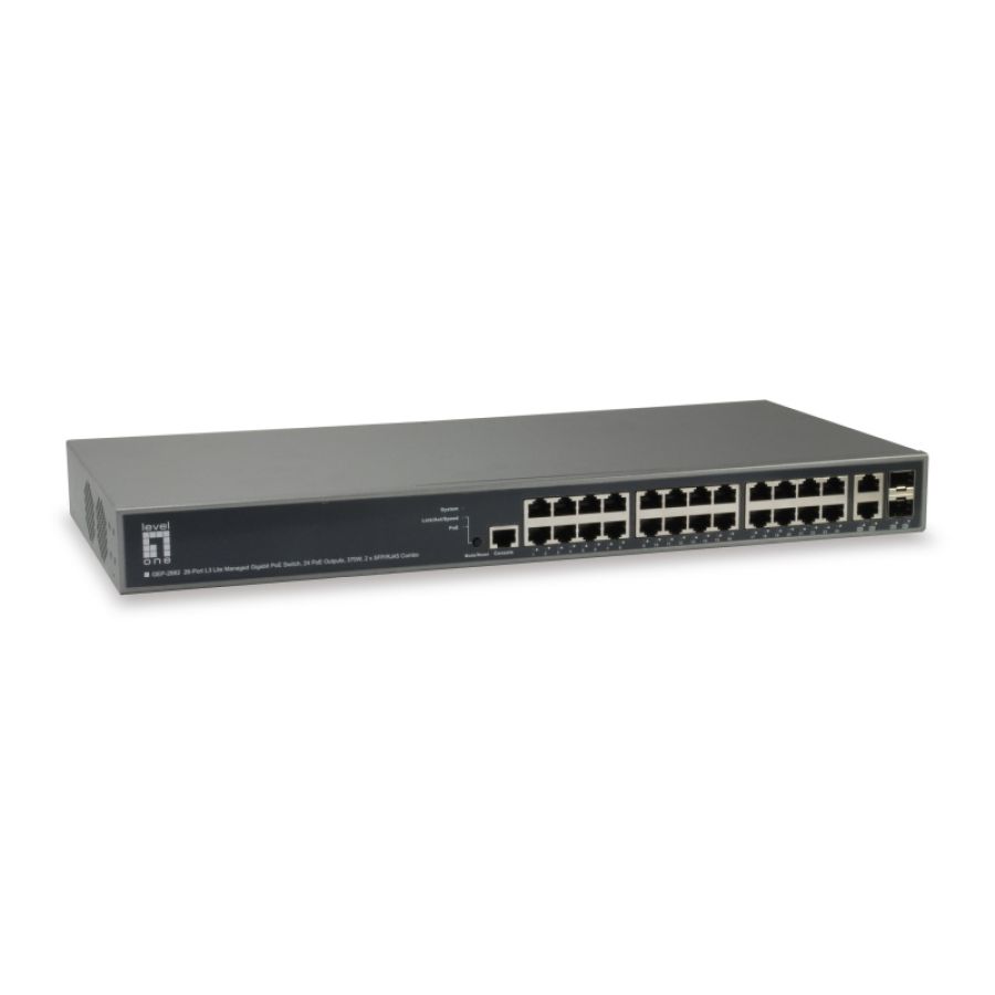 Levelone gep-2682 switch di rete gestito l3 gigabit ethernet (10/100/1000) supporto power over ethernet (poe)