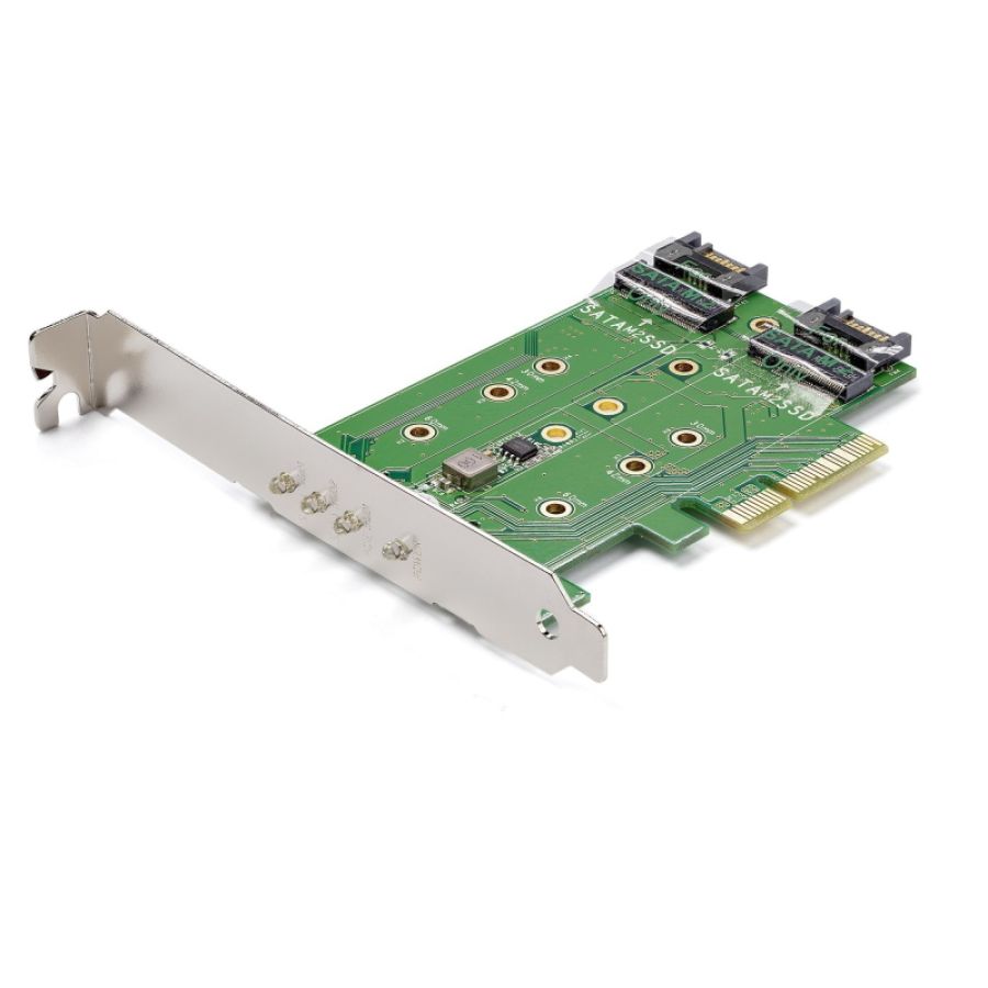 Startech.com adattatore ssd m.2 ngff a 3 porte - 1x m.2 pcie ( nvme) , 2x m.2 sata iii m.2 - pcie 3.0