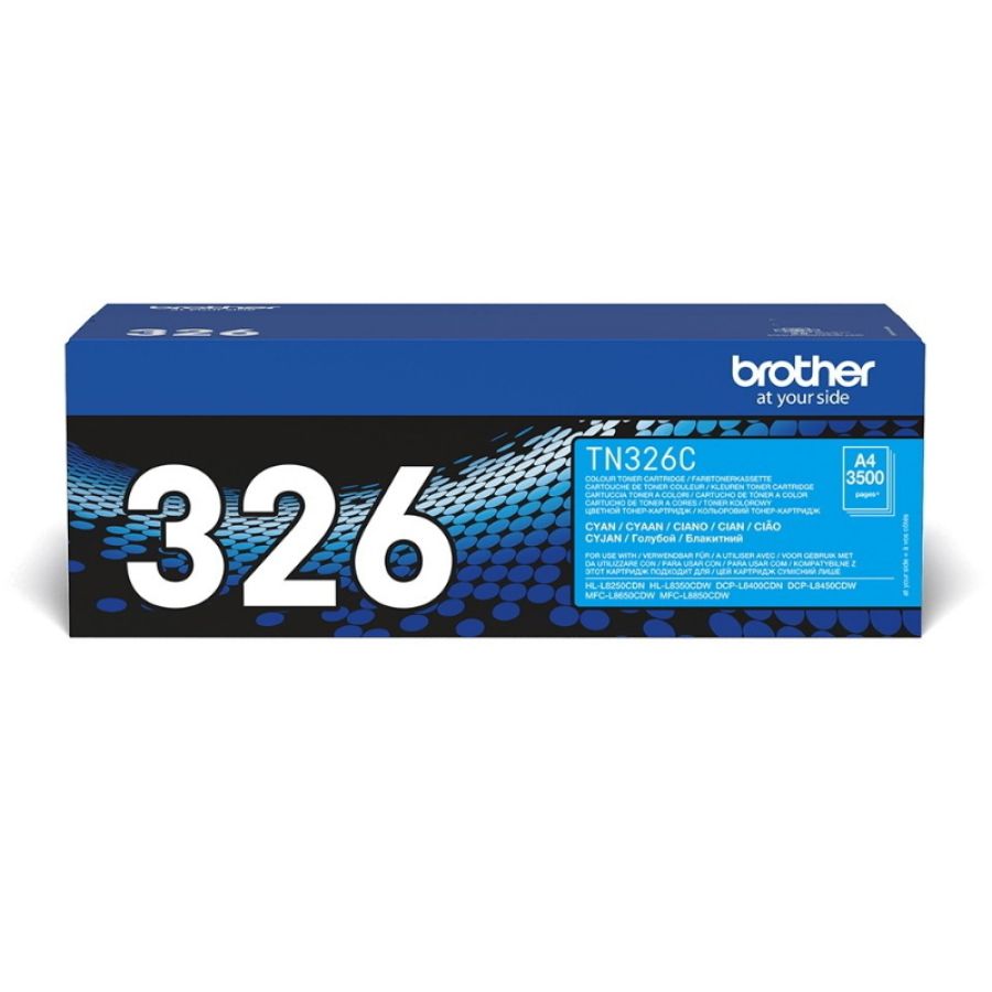 Brother tn-326c cartuccia toner 1 pz originale ciano