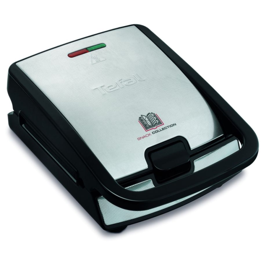 Tefal snack collection sw852d tostiera 700 w nero, acciaio inossidabile