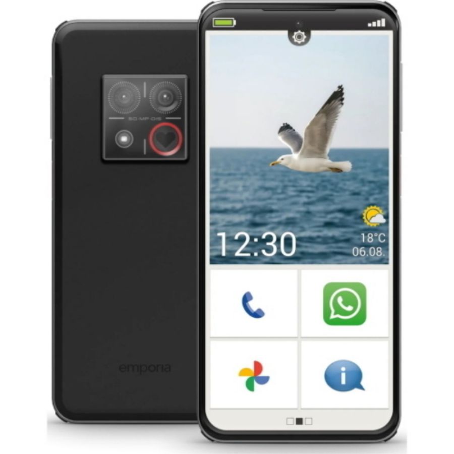 Emporia smart e8 5g dual sim 6.36 senior smartphone 5g italia black