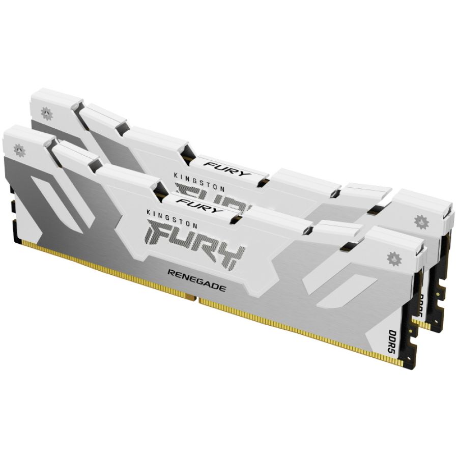 Kingston technology fury 32gb 8000mt/s ddr5 cl38 dimm (kit da 2) renegade white xmp