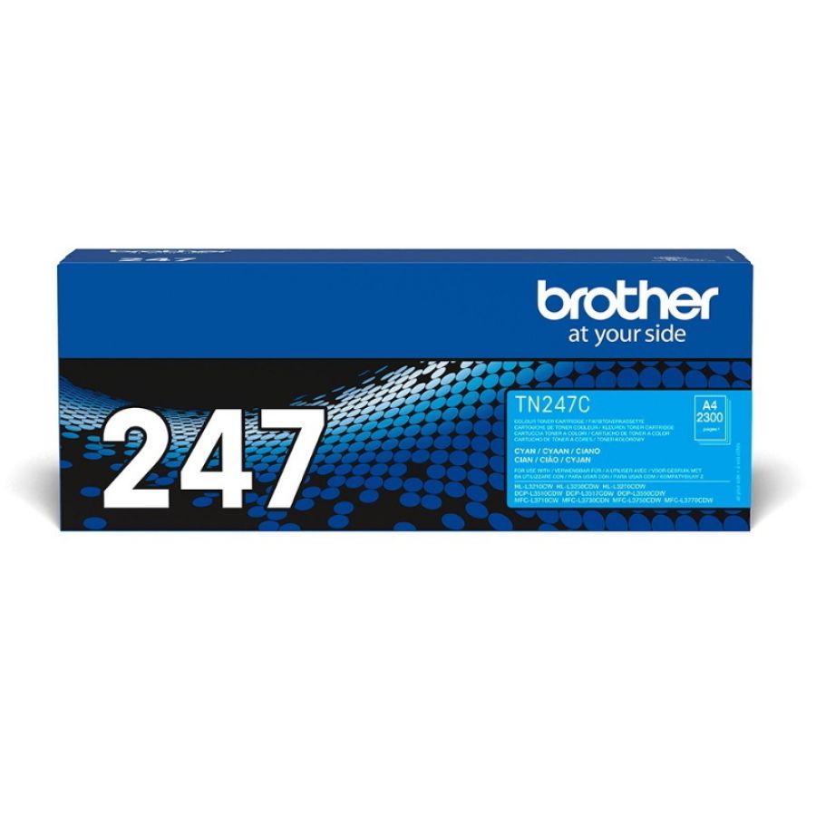 Brother tn-247c cartuccia toner 1 pz originale ciano