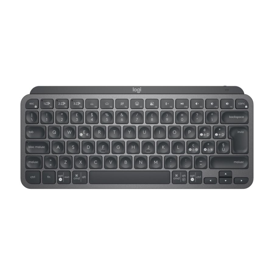 Logitech mx keys mini for business tastiera ufficio rf senza fili + bluetooth qwerty italiano grafite