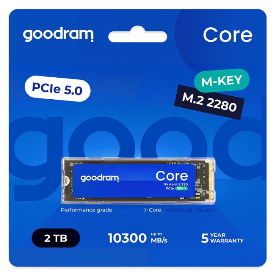 Ssd m.2 4tb nvme core pcie 5.0 10300 mb/s goodram