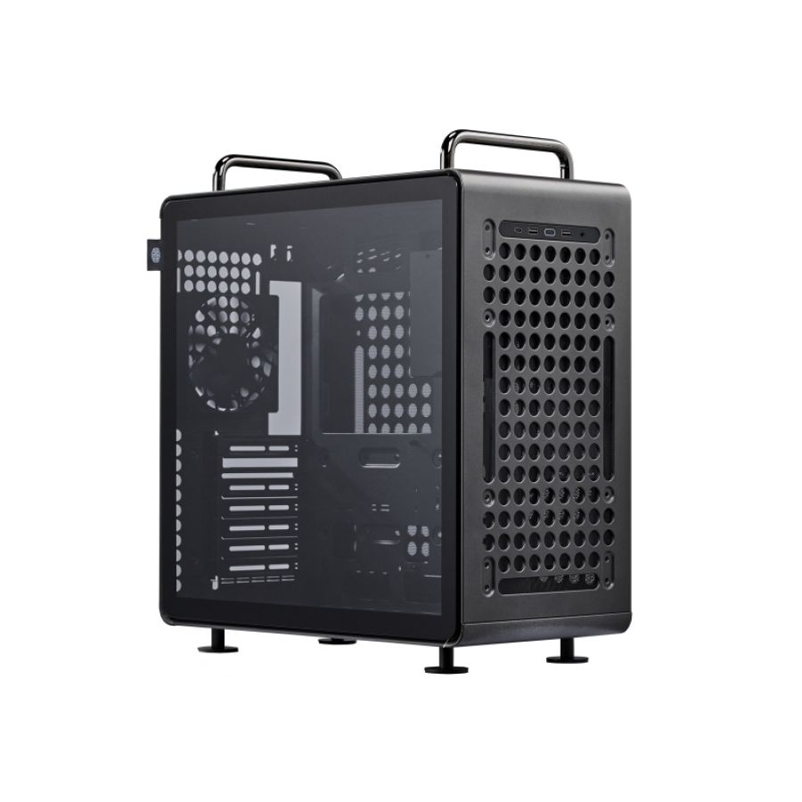 Cooler master qube 540 midi tower atx gehÃ¤use glasfenster stardust iron