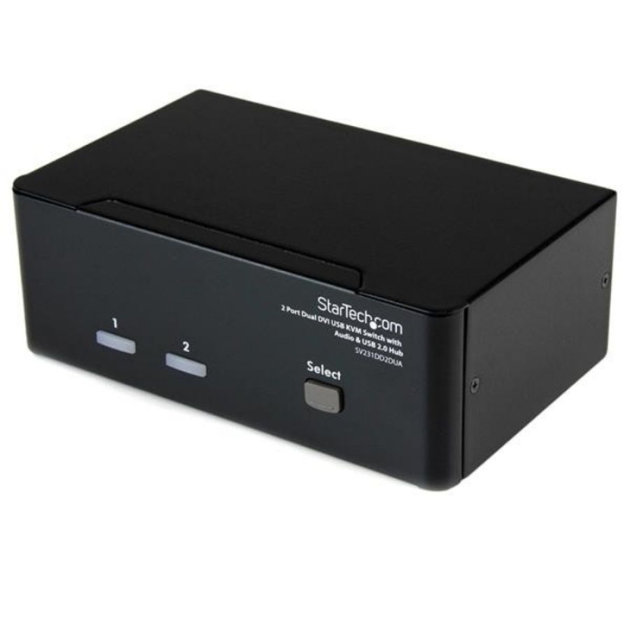Startech.com switch kvm dual dvi usb 2 porte con audio e hub usb 2.0