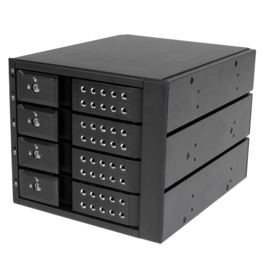 Startech.com sistema backplane mobile per rack hot-swap portatili a 4 bay alloggiamenti per hdd sas ii / sata iii 3,5\ - 6 gbps