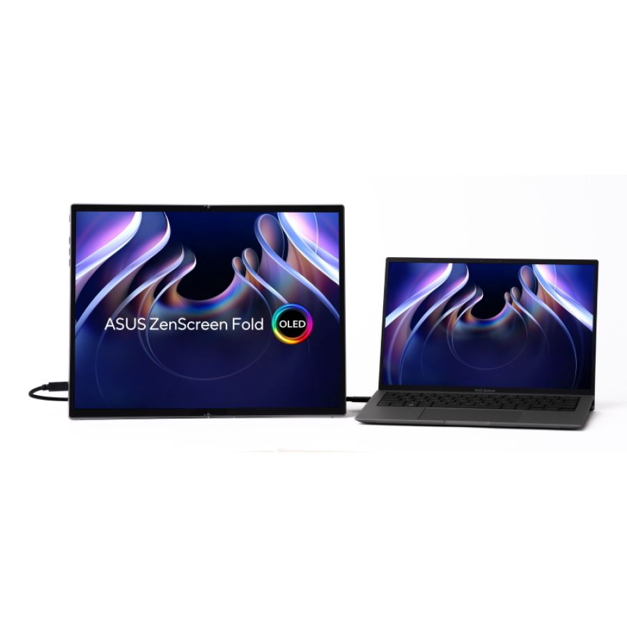 Asus zenscreen fold oled mq17qh monitor pc 43,9 cm (17.3\) 2560 x 1920 pixel quad hd argento