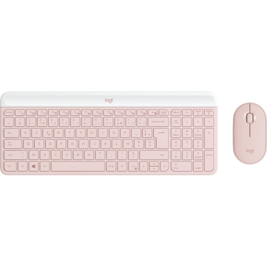 Logitech 920-011316 tastiera mouse incluso ufficio rf wireless azerty francese rosa