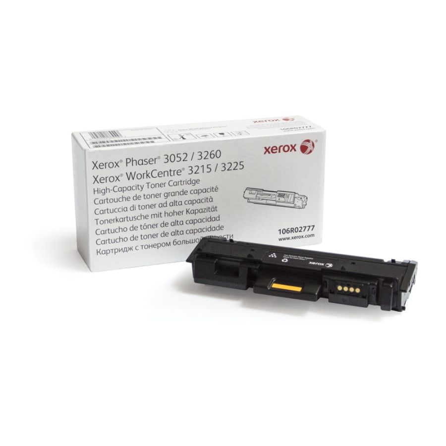 Xerox cartuccia toner nero a high capacity da 3000 pagine per phaser® 3052/3260, workcentre® 3215/3225 (106r02777)