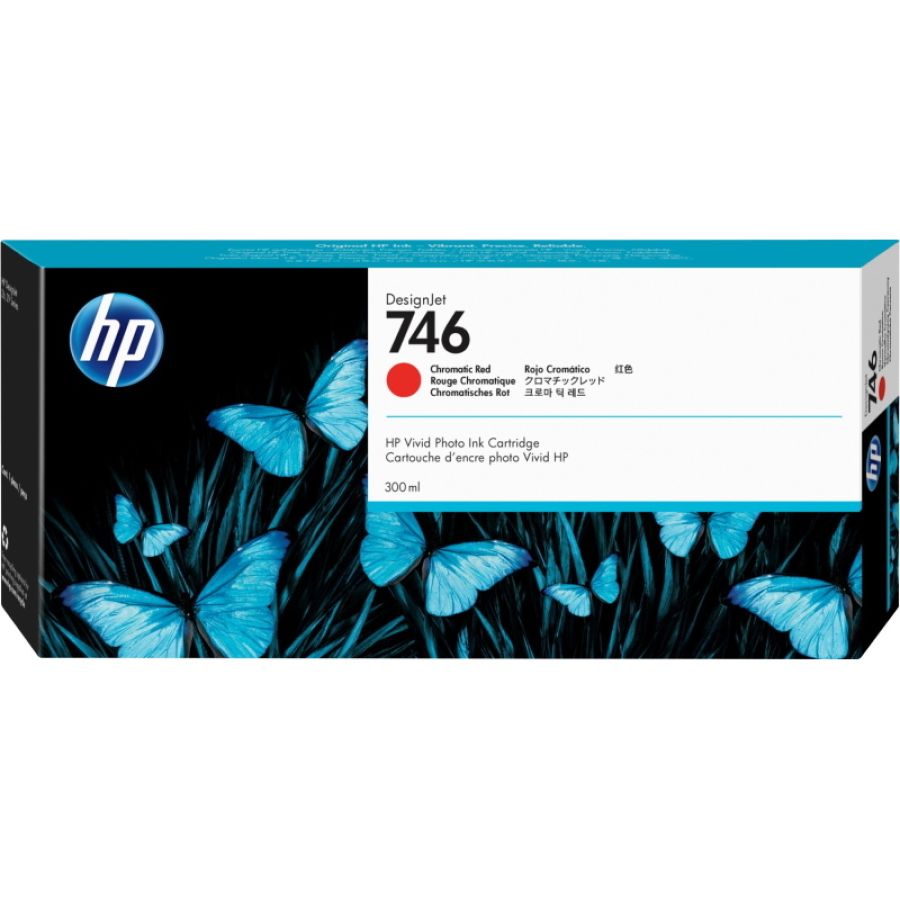 Hp cartuccia di inchiostro rosso cromatico 746 designjet da 300 ml