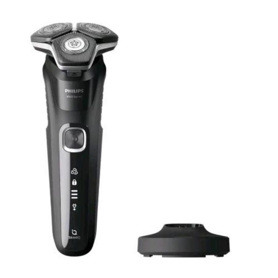 Philips s5898/25 serie 5000 rasoio elettrico ricaricabile tecnologia skiniq wet e dry con base di ricarica