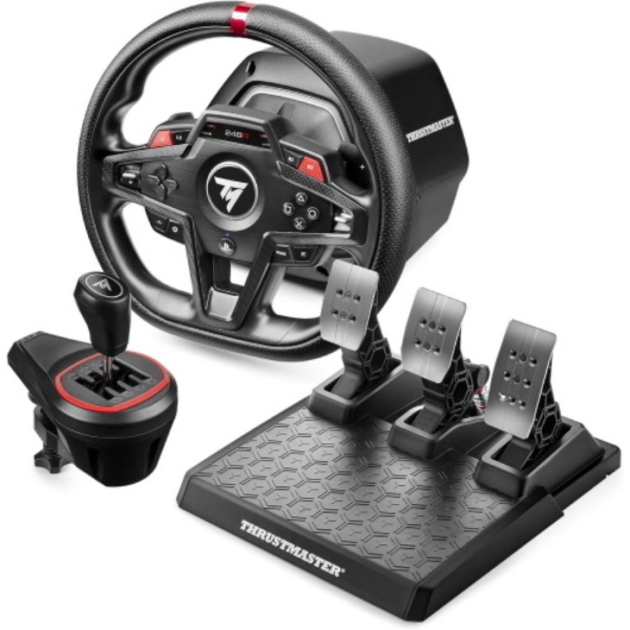 Thrustmaster t248r shifter pack volante force feedback da 3.1 nm con cambio th8s e pedaliera ps5 pc nero