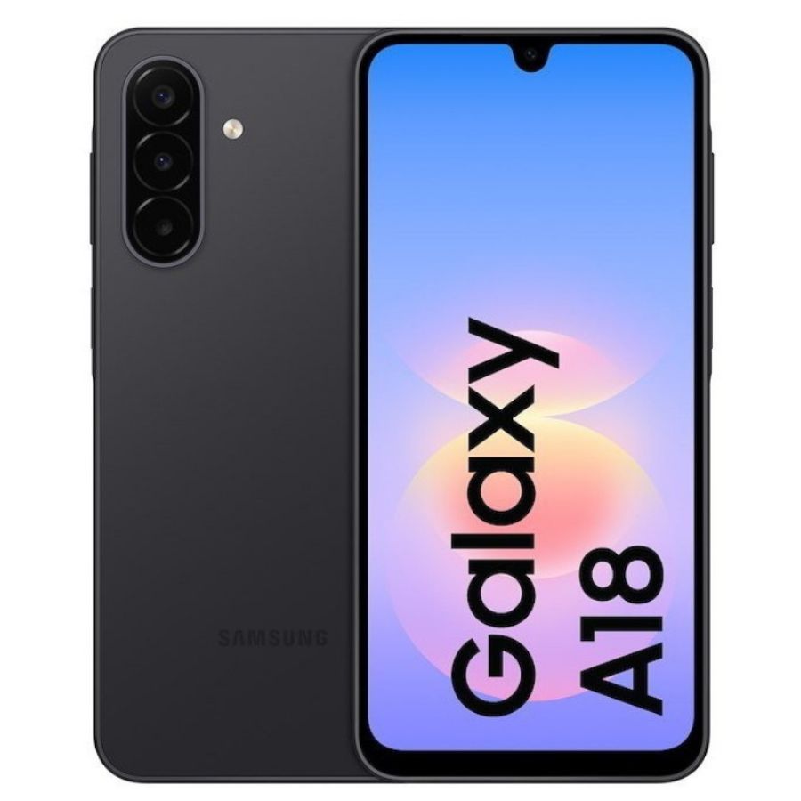 Samsung galaxy a18 4g 4/128gb black dual sim - (garanzia italia - no brand)