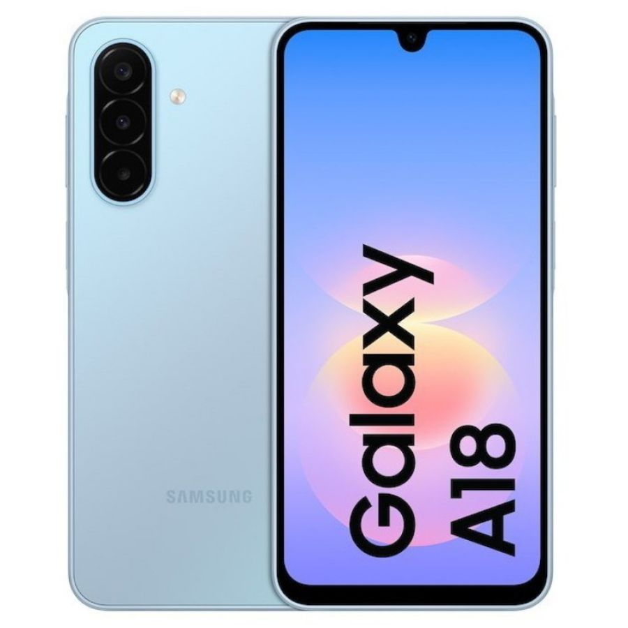 Samsung galaxy a18 4g 4/128gb light blue dual sim - (garanzia italia - no brand)
