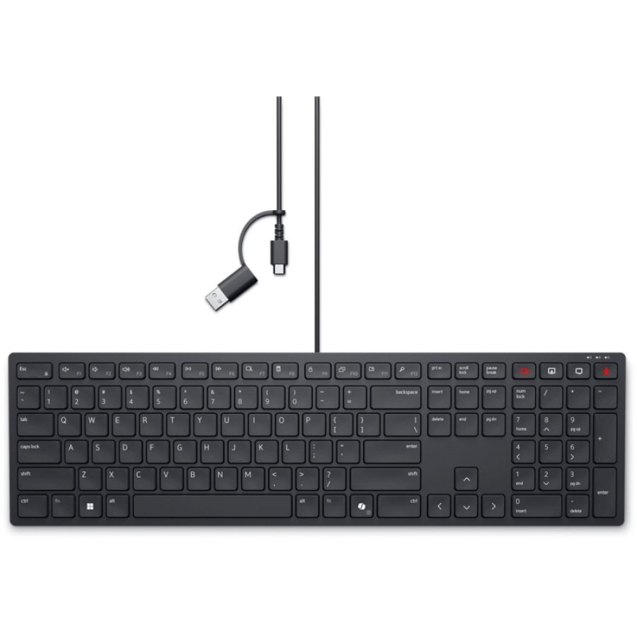 Dell kb525c tastiera ufficio usb qwertz tedesco nero
